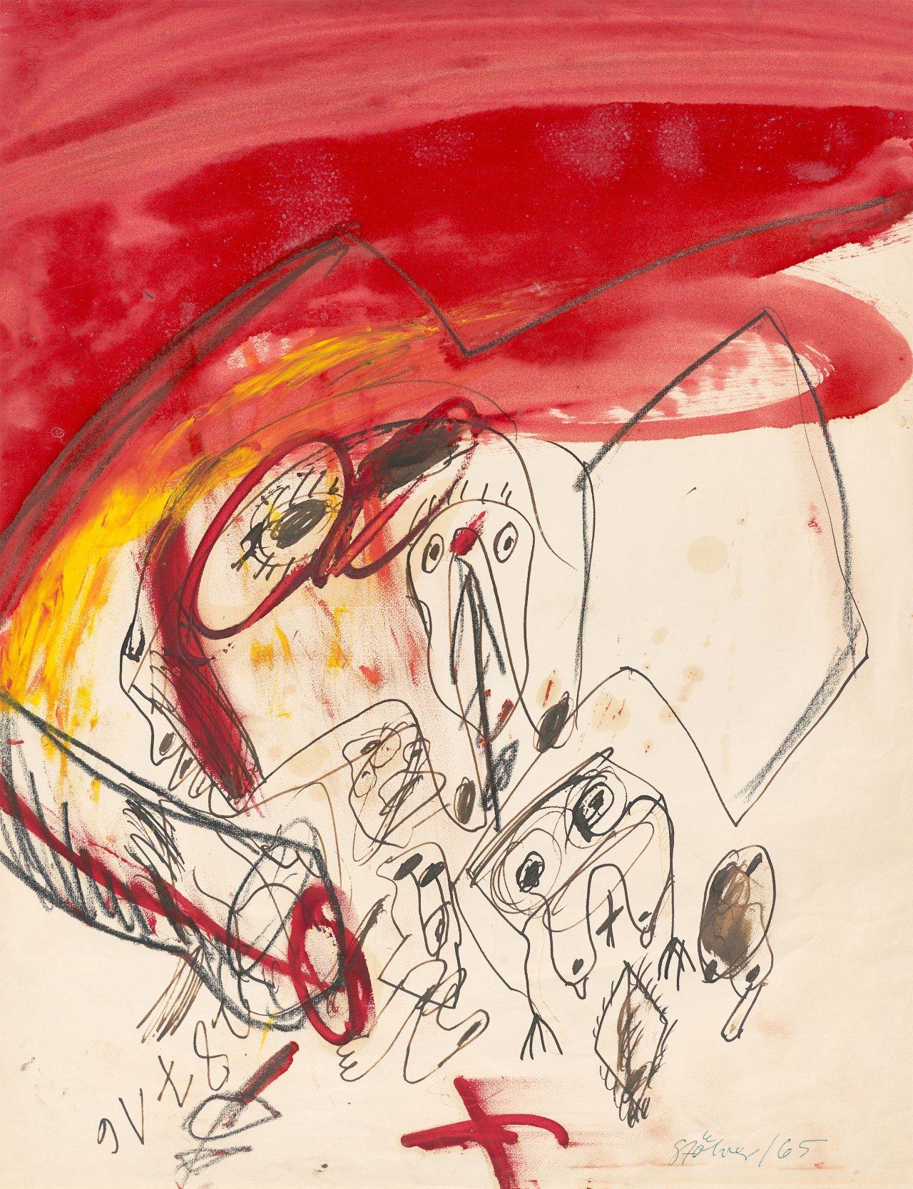 Auf diesem Bild ist das folgende Kunstwerk zu sehen: Walter Stöhrer. Ohne Titel. 1965.