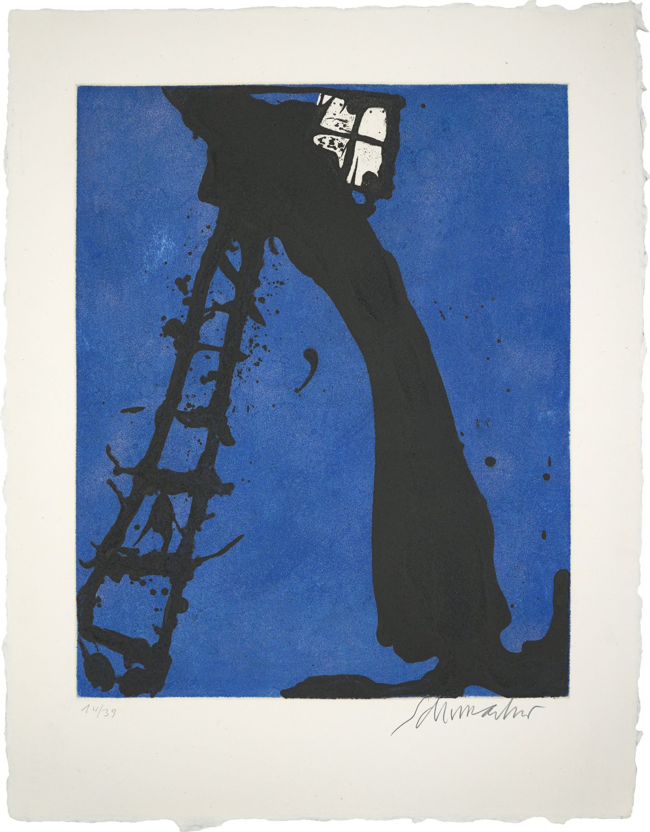 This picture shows the following artwork: Emil Schumacher. Untitled. 1991.