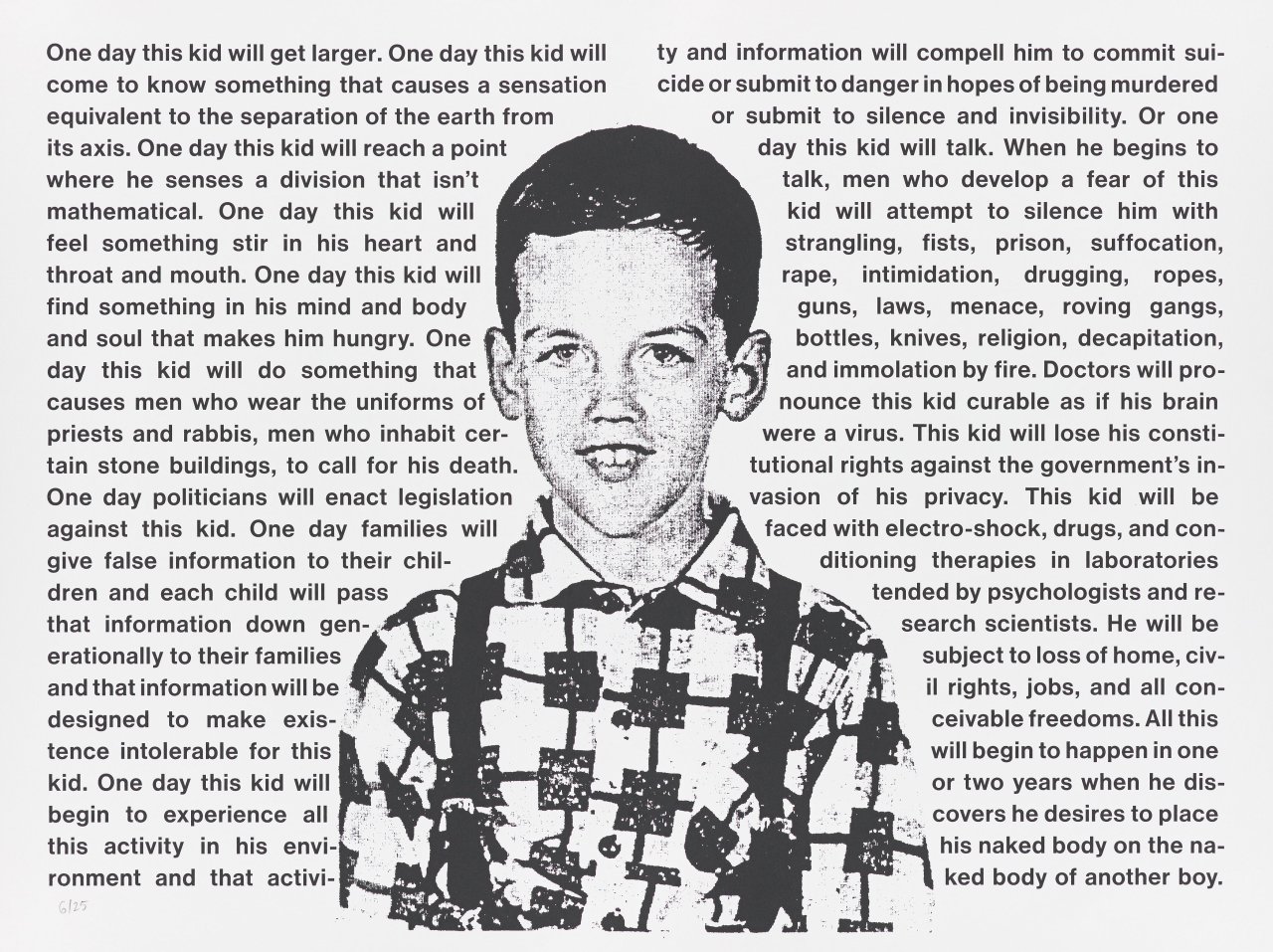 Auf diesem Bild ist das folgende Kunstwerk zu sehen: David Wojnarowicz. „One Day This Kid“. 1990-91/2018.