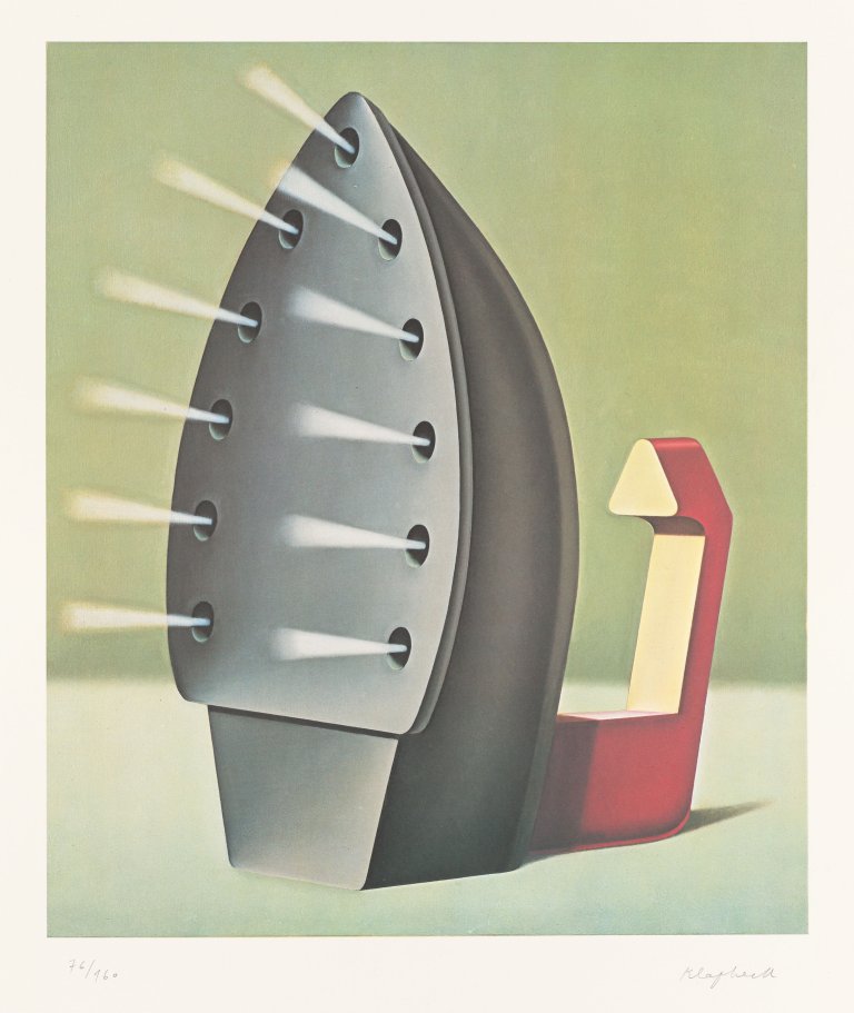 This picture shows the following artwork: Konrad Klapheck. Bügeleisen (Dragon du Foyer). 1980.