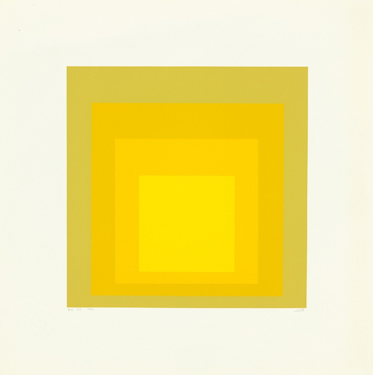 Auf diesem Bild ist das folgende Kunstwerk zu sehen: Josef Albers. „EK Ic“. 1970.