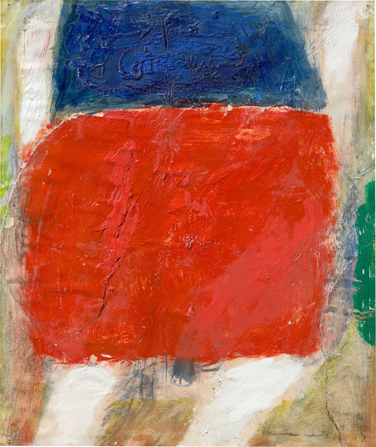 Auf diesem Bild ist das folgende Kunstwerk zu sehen: Horst Antes. Abstrakte Figur. 1960.