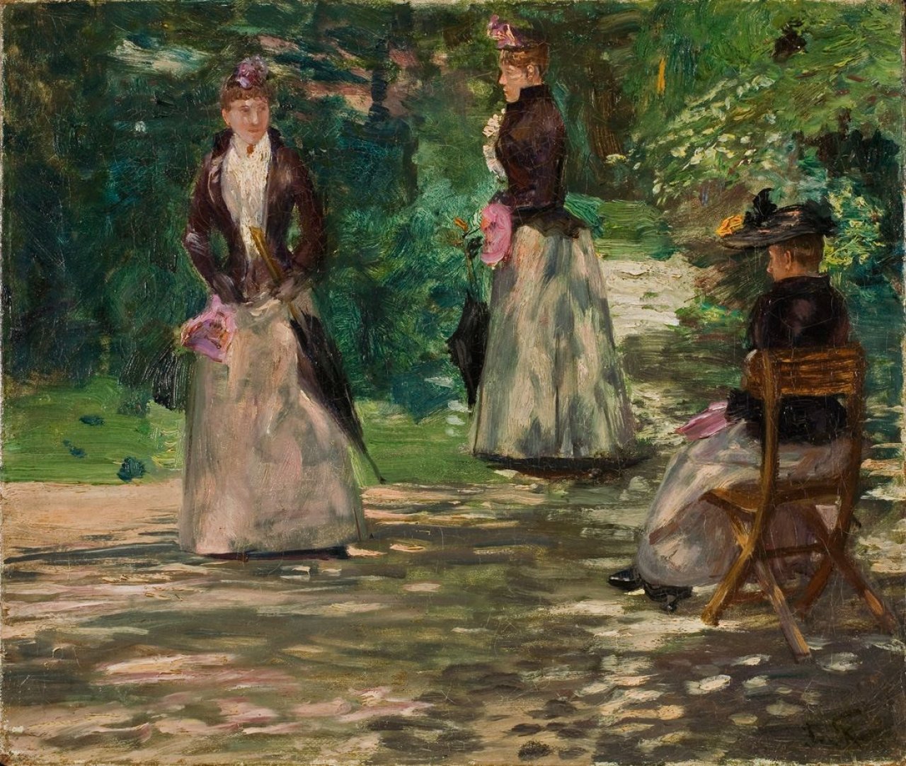 This picture shows the following artwork: Franz Skarbina. Im Park.