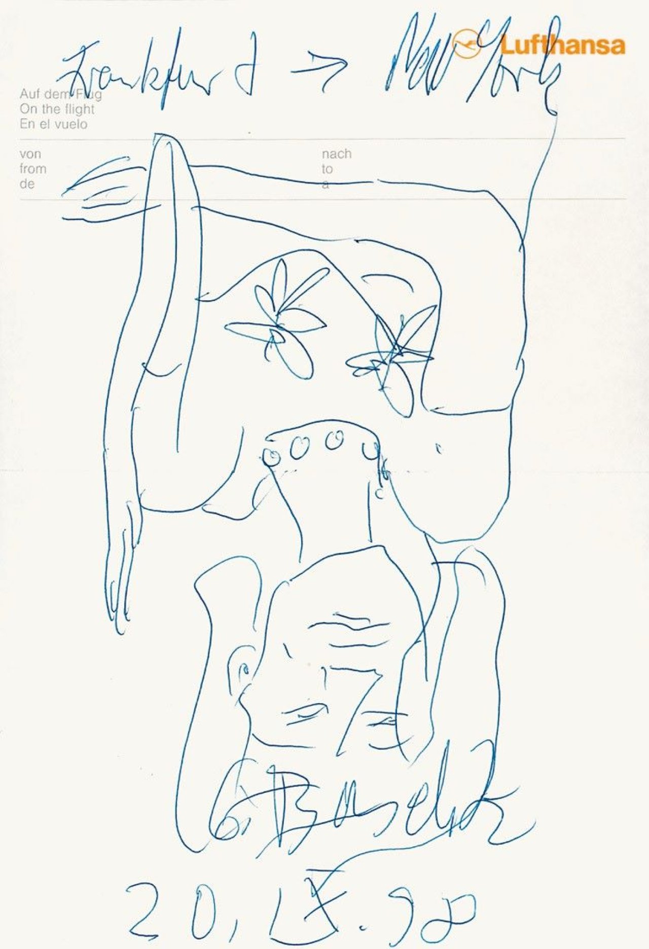 This picture shows the following artwork: Georg Baselitz. „Frankfurt -> New York“. 1998.