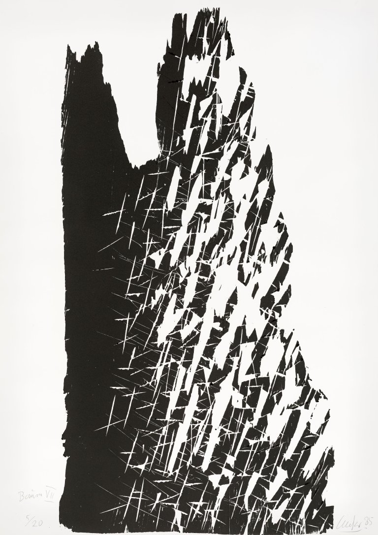 Auf diesem Bild ist das folgende Kunstwerk zu sehen: Günther Uecker. „Baum VII“. 1985.