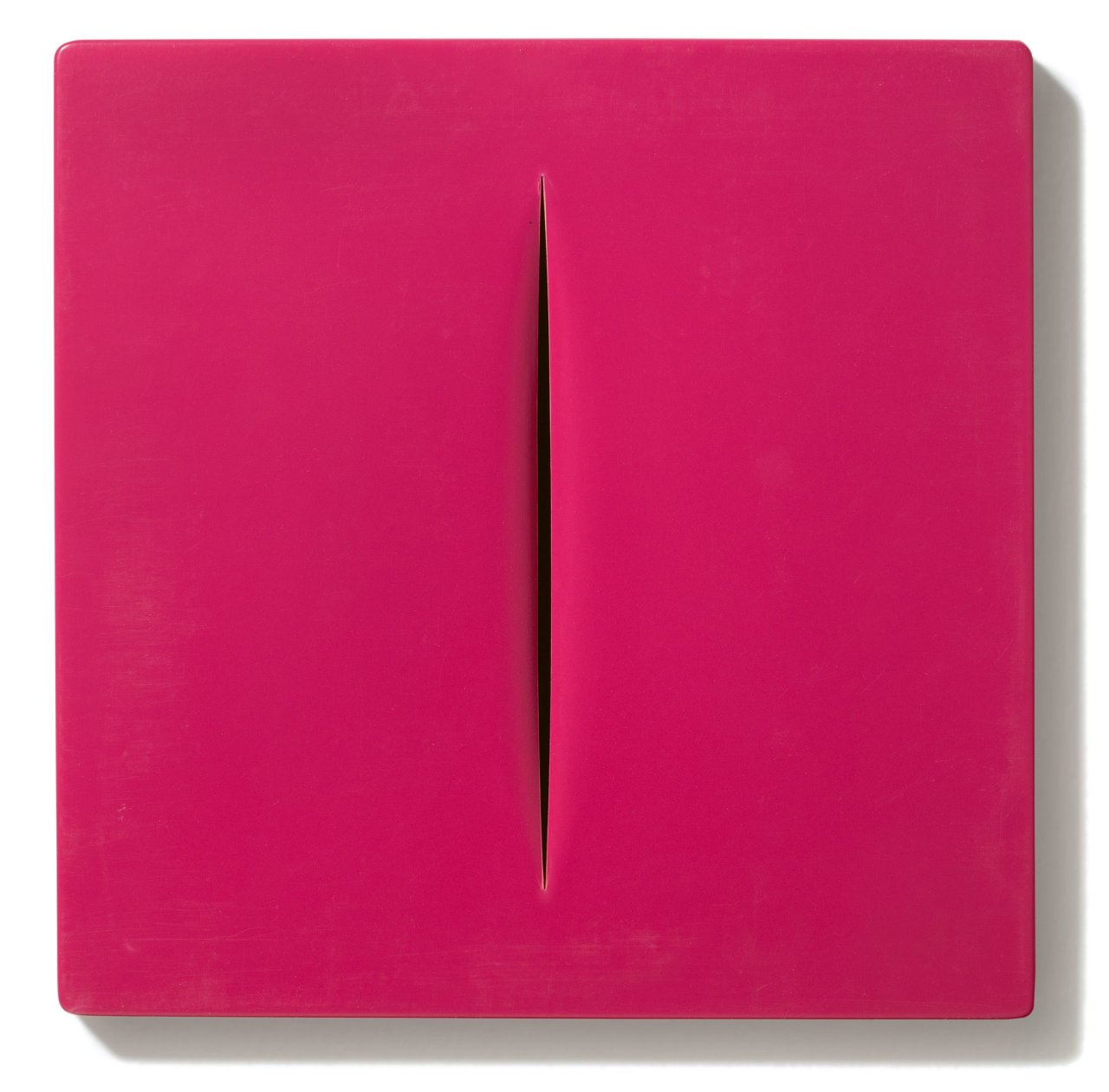 Auf diesem Bild ist das folgende Kunstwerk zu sehen: Lucio Fontana. „Concetto Spaziale“. 1968.