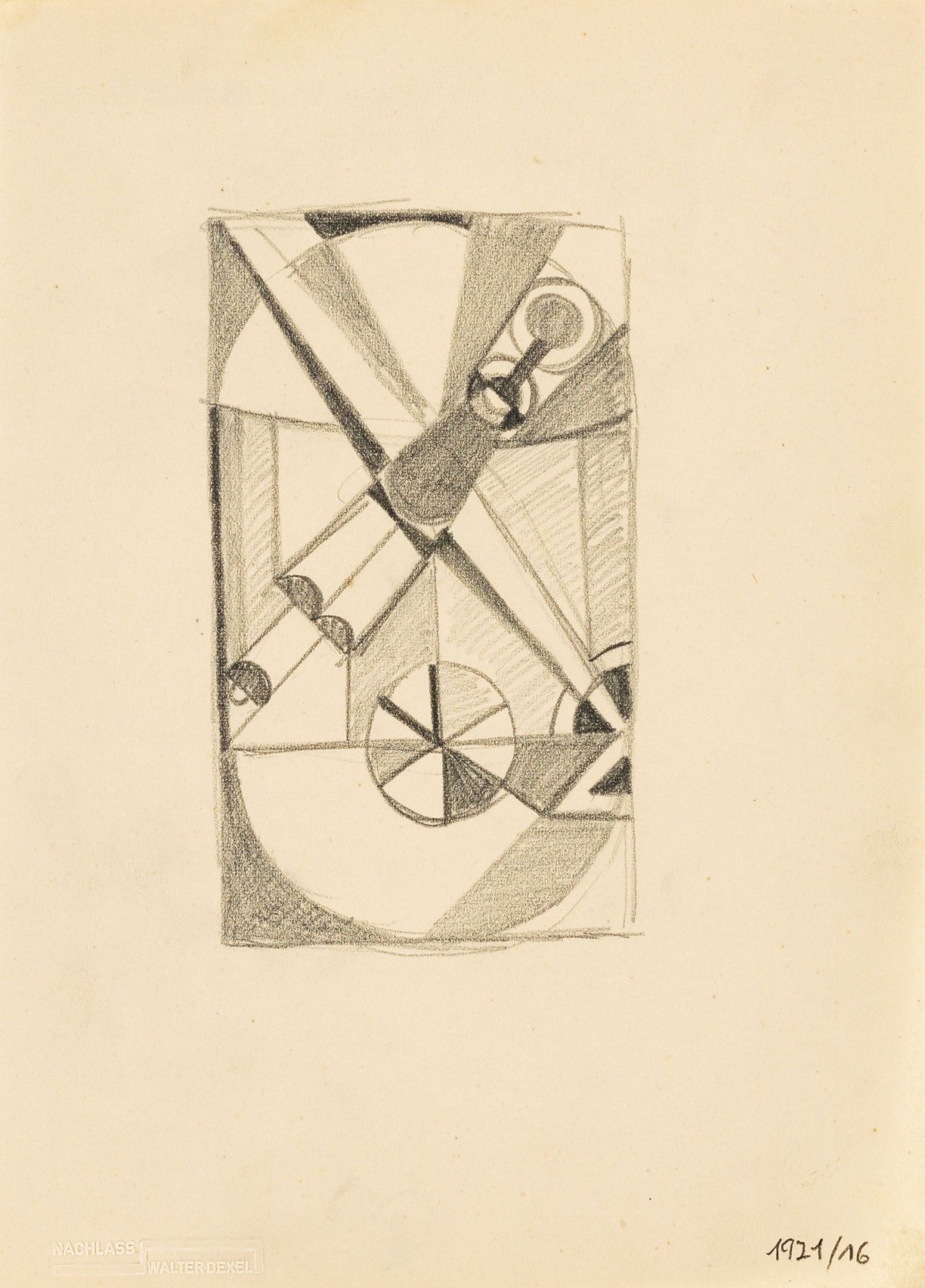 Auf diesem Bild ist das folgende Kunstwerk zu sehen: Walter Dexel. Ohne Titel. 1921.