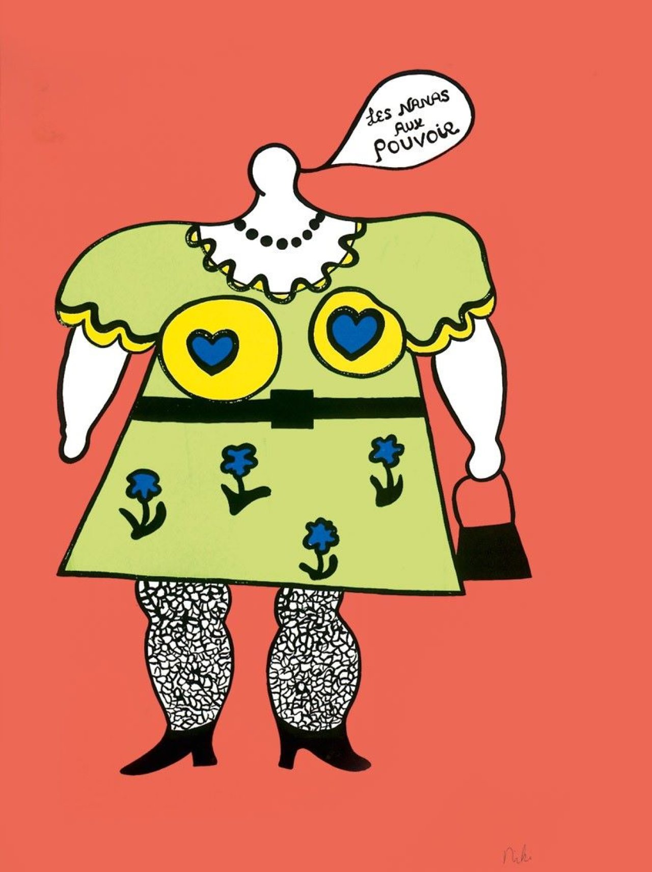 Auf diesem Bild ist das folgende Kunstwerk zu sehen: Niki de Saint Phalle. Les Nanas aux Pouvoir. 1965.