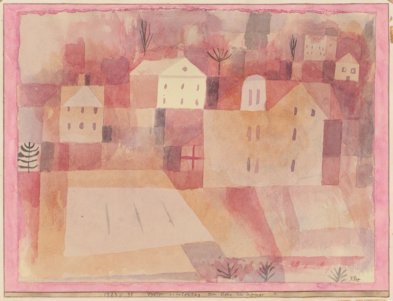This picture shows the following artwork: Paul Klee. ”Später Wintertag am Horn zu Weimar”. 1923.