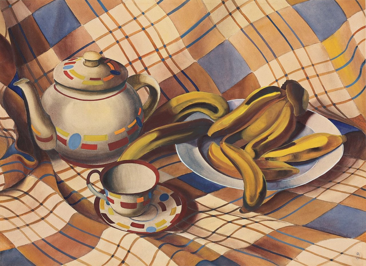 This picture shows the following artwork: Christian Arnold. „Stilleben mit Bananen“. 1929.