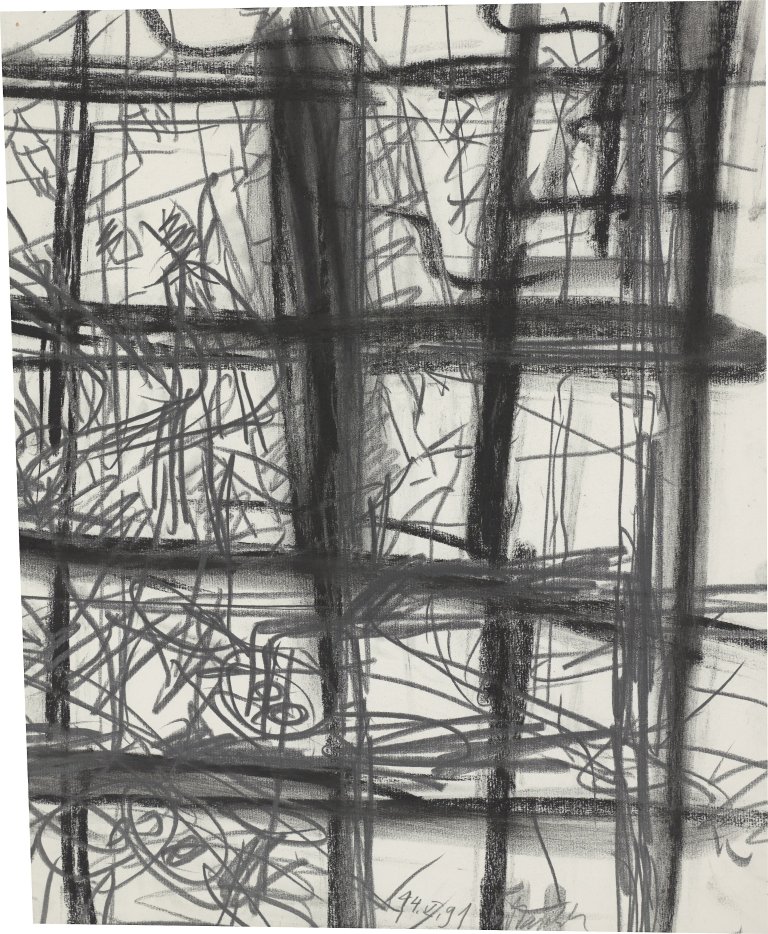 Auf diesem Bild ist das folgende Kunstwerk zu sehen: Georg Baselitz. Ohne Titel. 1991.