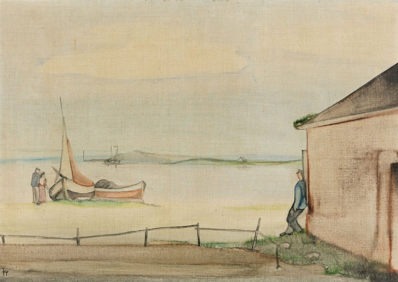 Auf diesem Bild ist das folgende Kunstwerk zu sehen: Hans Jaenisch. Am See.