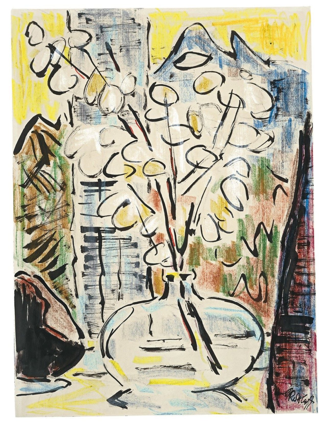 Auf diesem Bild ist das folgende Kunstwerk zu sehen: Karl Schmidt-Rottluff. Judastaler. Um 1965.