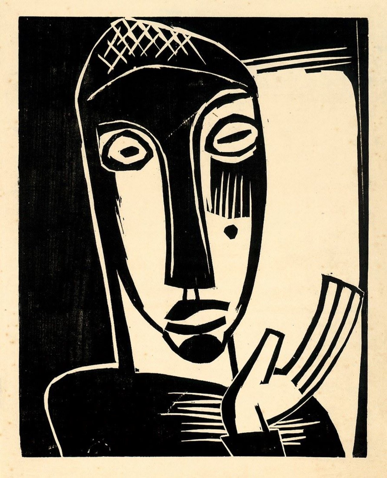 Auf diesem Bild ist das folgende Kunstwerk zu sehen: Karl Schmidt-Rottluff. „Große Prophetin“. 1919.