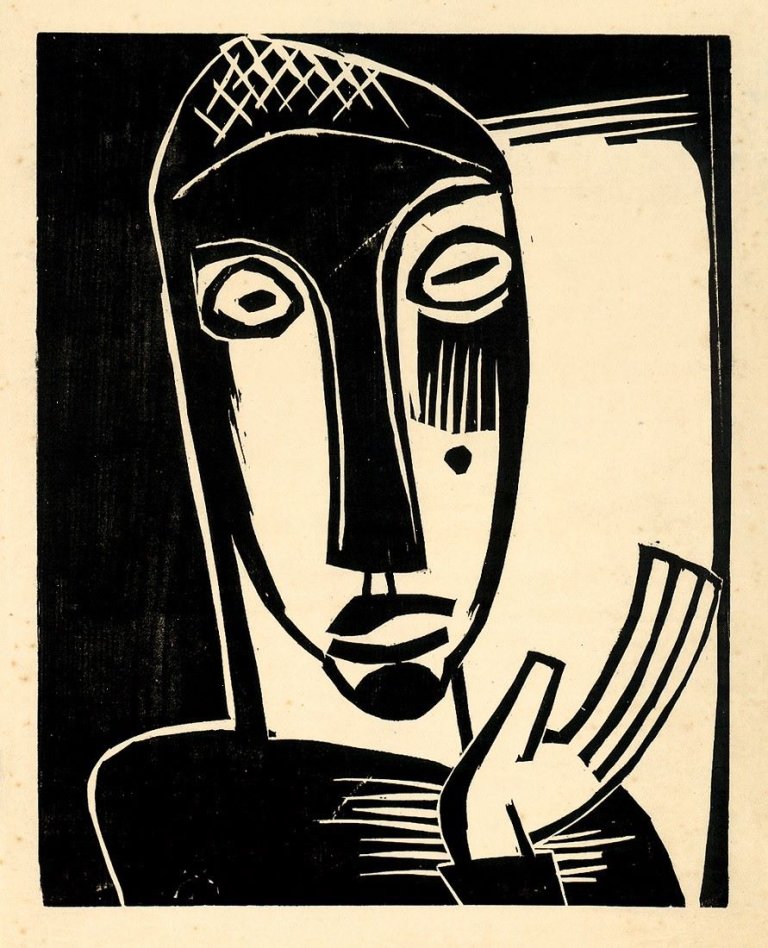 Auf diesem Bild ist das folgende Kunstwerk zu sehen: Karl Schmidt-Rottluff. „Große Prophetin“. 1919.