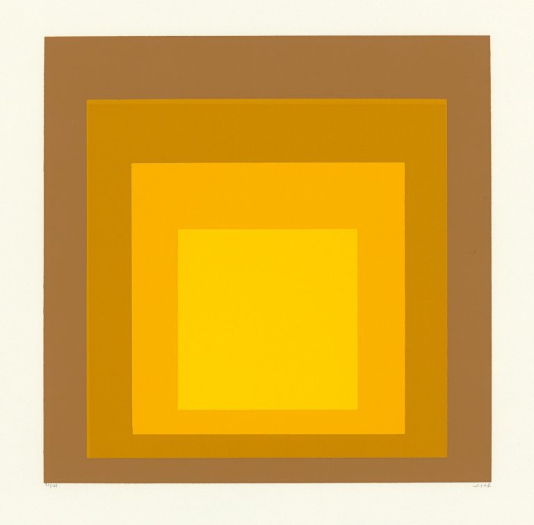 Auf diesem Bild ist das folgende Kunstwerk zu sehen: Josef Albers. Aus: „Hommage au Carré“. 1964.
