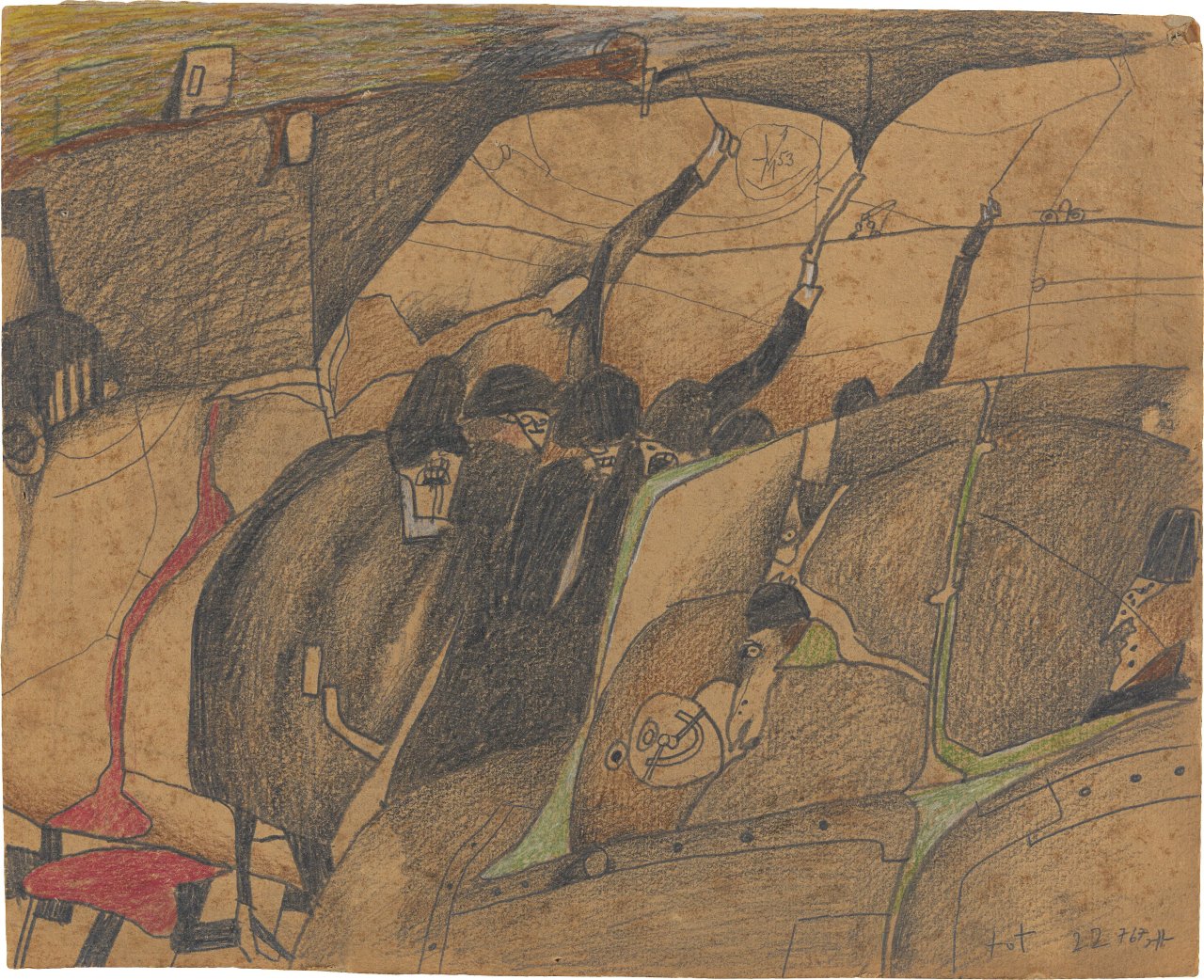Auf diesem Bild ist das folgende Kunstwerk zu sehen: Horst Janssen. „tot“. 1967.