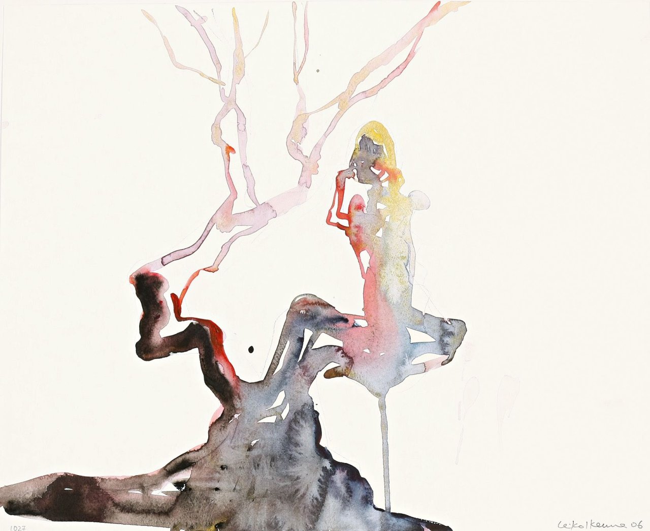 This picture shows the following artwork: Leiko Ikemura. „Waldwesen“. 2006.
