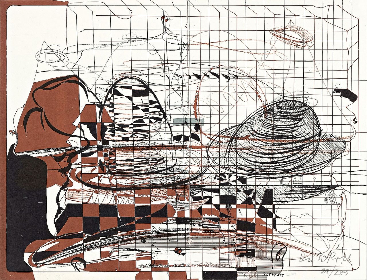 Auf diesem Bild ist das folgende Kunstwerk zu sehen: Dieter Roth. „Kleiner Hutsalat“. 1974/75.