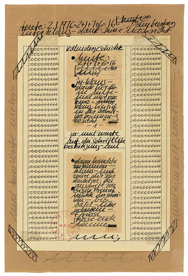 Auf diesem Bild ist das folgende Kunstwerk zu sehen: Hanne Darboven. Autograph. 1976.