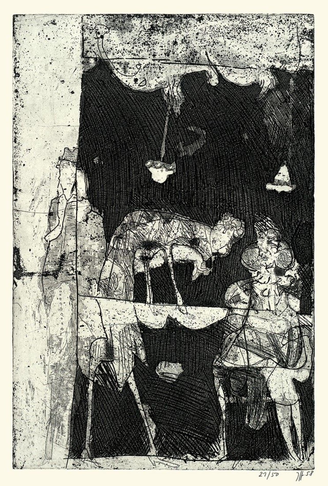 This picture shows the following artwork: Horst Janssen. „Heftigkeit gegen Carl“. 1958.