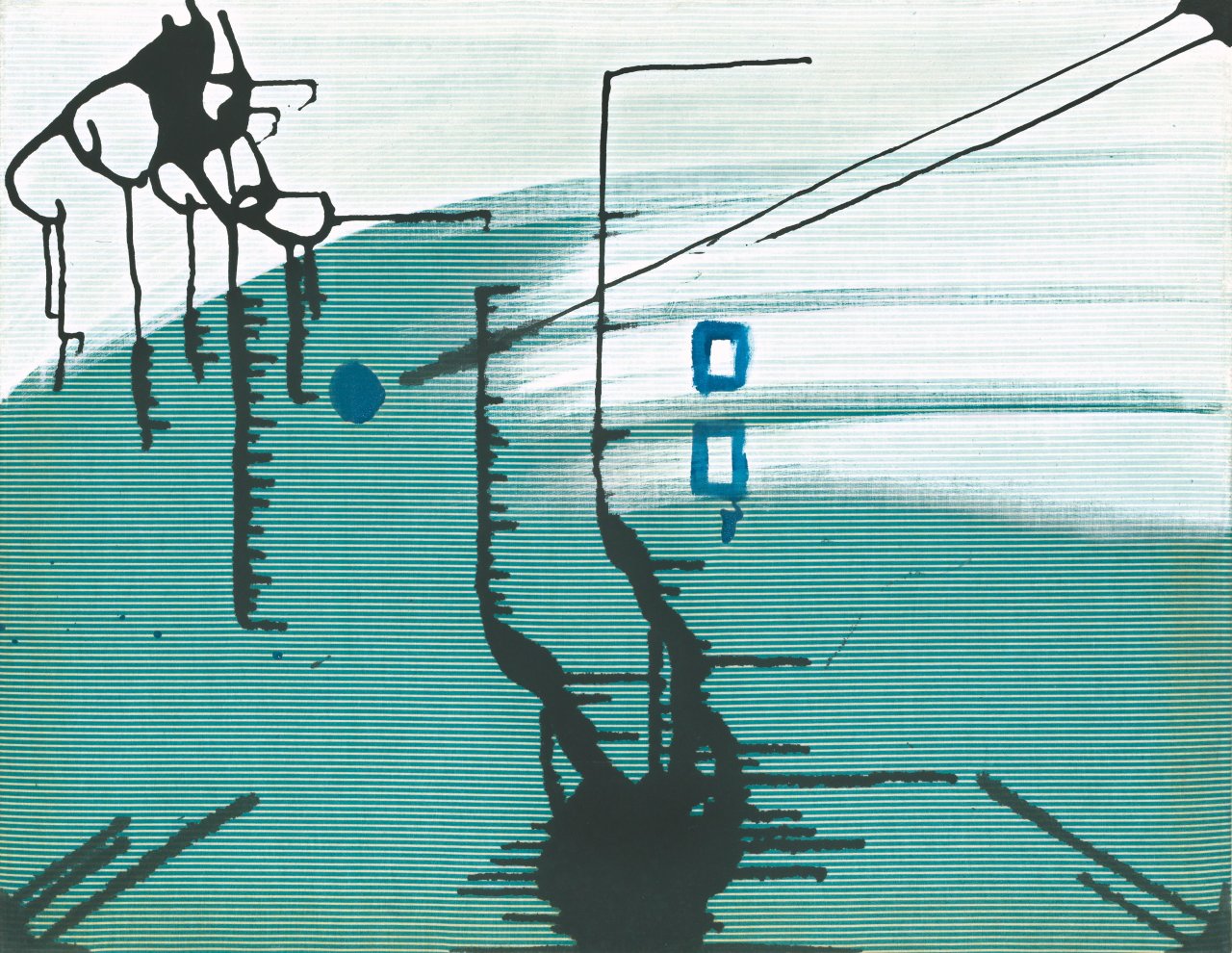 Auf diesem Bild ist das folgende Kunstwerk zu sehen: Sigmar Polke. Ohne Titel. 1985.