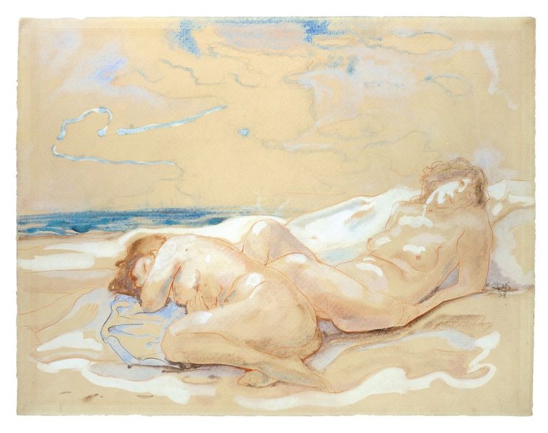 Auf diesem Bild ist das folgende Kunstwerk zu sehen: Max Kaus. In den Dünen I. 1938.