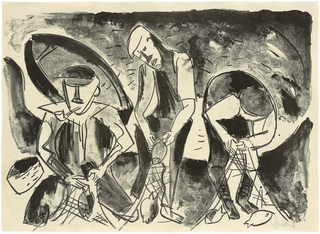 Auf diesem Bild ist das folgende Kunstwerk zu sehen: Karl Schmidt-Rottluff. „Nach dem Fang“. 1923.