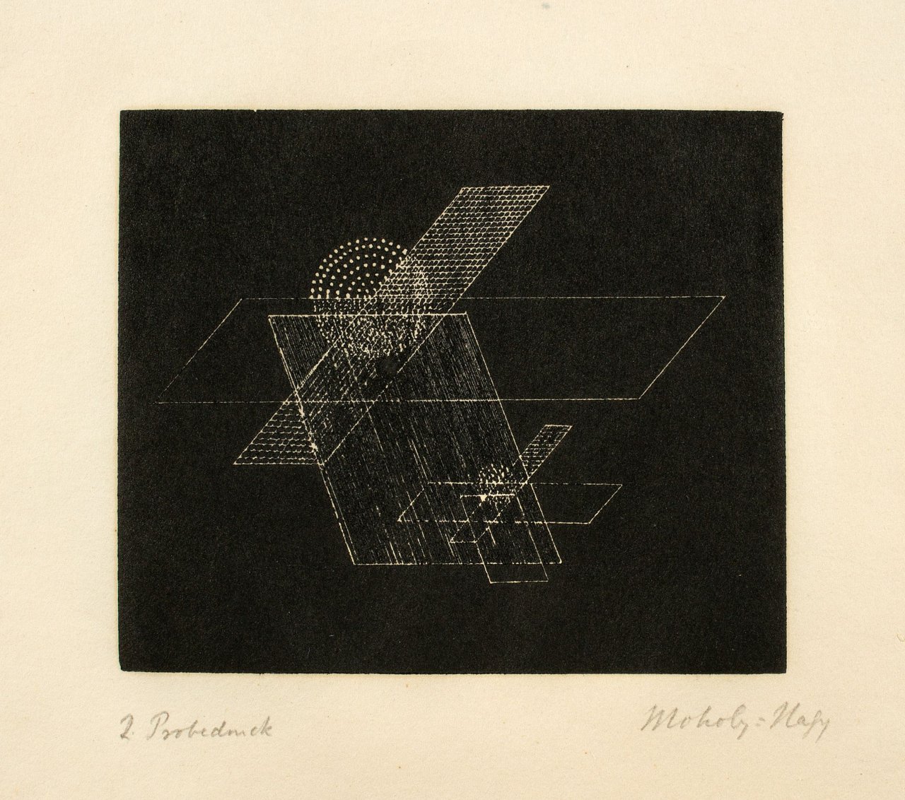 Auf diesem Bild ist das folgende Kunstwerk zu sehen: László Moholy-Nagy. Ohne Titel. Um 1922-24.