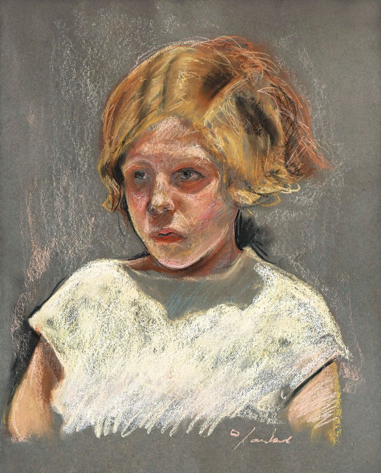 Auf diesem Bild ist das folgende Kunstwerk zu sehen: Willy Jaeckel. Mädchenbildnis.
