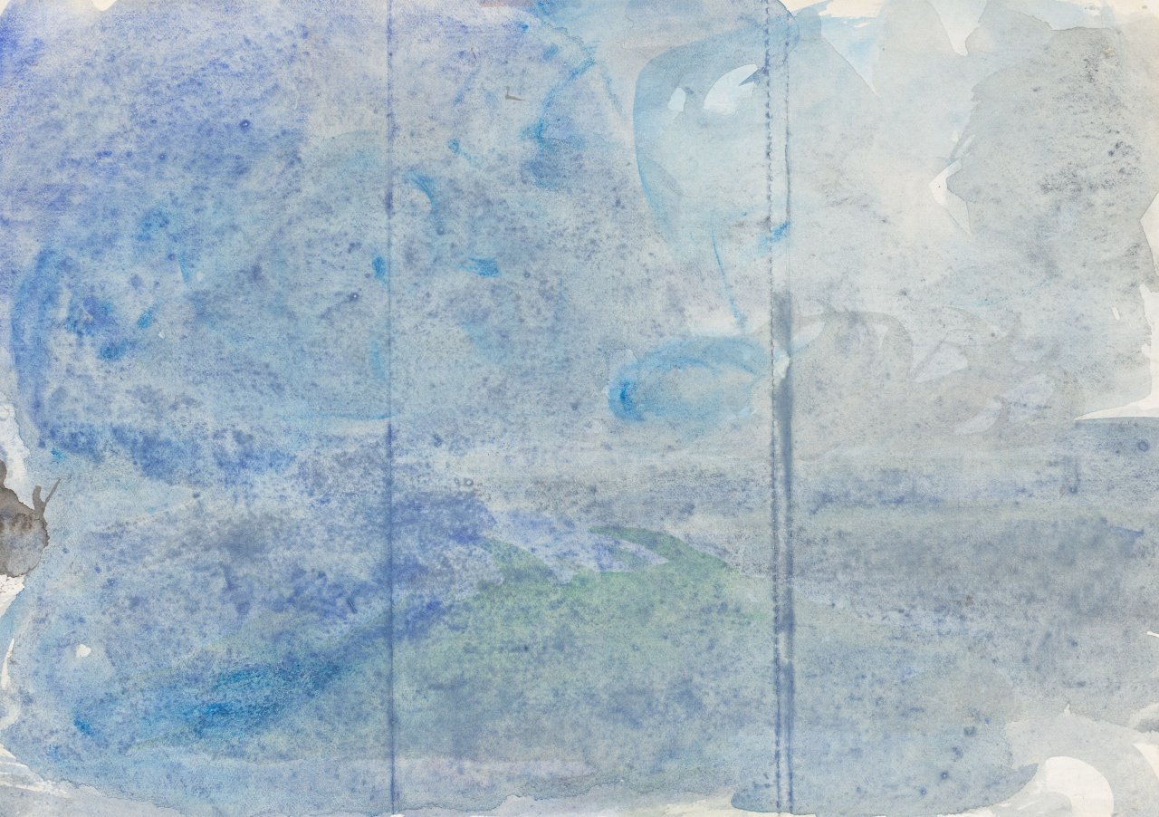 Auf diesem Bild ist das folgende Kunstwerk zu sehen: Felix Droese. „landschap Paesens“. 1985.