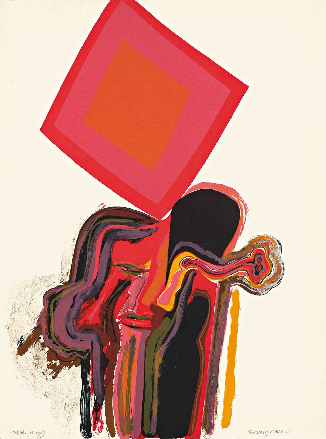Auf diesem Bild ist das folgende Kunstwerk zu sehen: Allen Jones. Ohne Titel. 1969.
