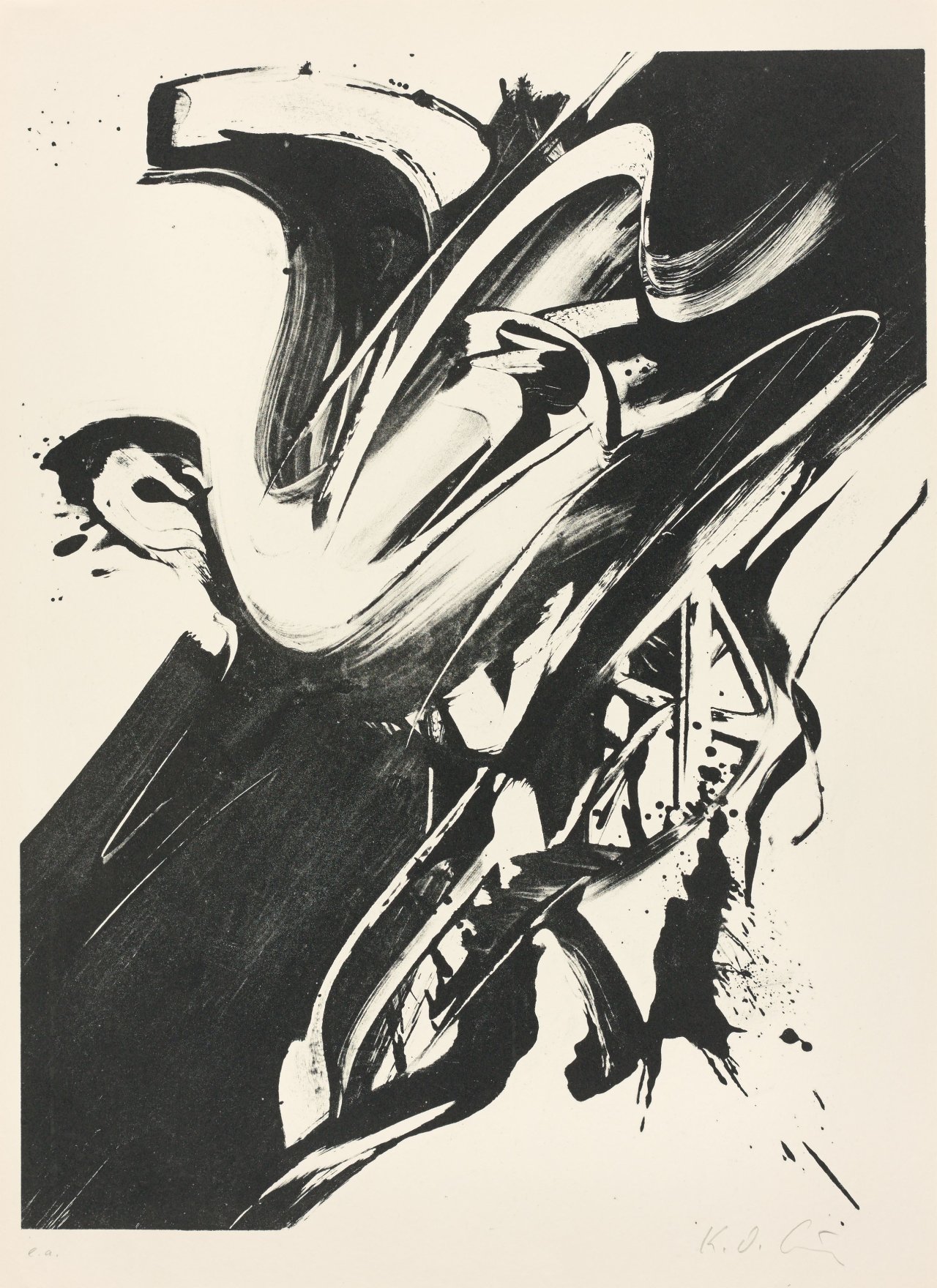 Auf diesem Bild ist das folgende Kunstwerk zu sehen: Karl Otto Götz. „Gegenfomen“. 1966.