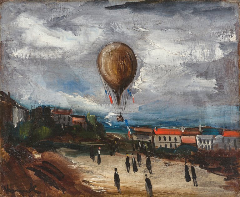 Auf diesem Bild ist das folgende Kunstwerk zu sehen: Maurice de Vlaminck. „Ballon à Pontoise“. 1923.
