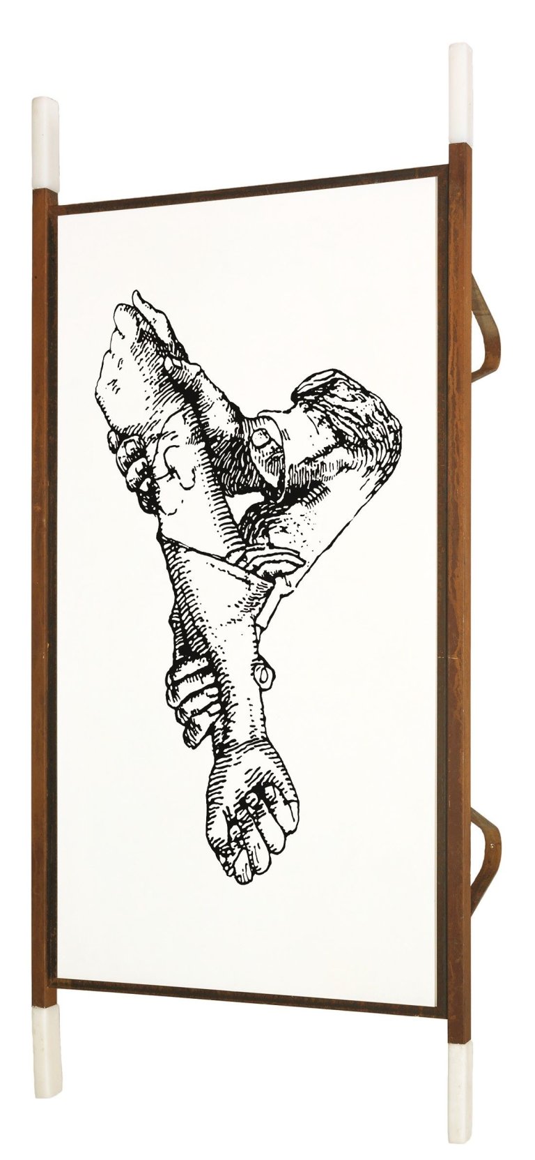 Auf diesem Bild ist das folgende Kunstwerk zu sehen: Via Lewandowsky. „Bahre 12“ (Aus der Serie: Zwölf Bahren zur Verbrüderung). 1990.