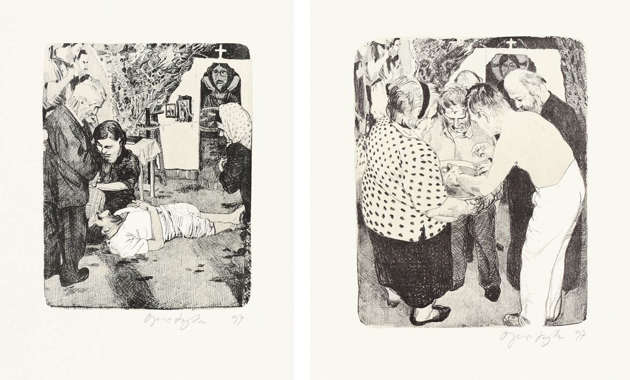 This picture shows the following artwork: Johannes Grützke. „Die Kathedrale des Künstlers“. 1997.