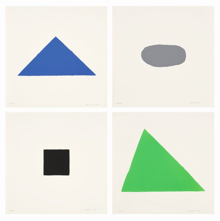 Auf diesem Bild ist das folgende Kunstwerk zu sehen: Blinky Palermo. „4 Prototypen“. 1970.