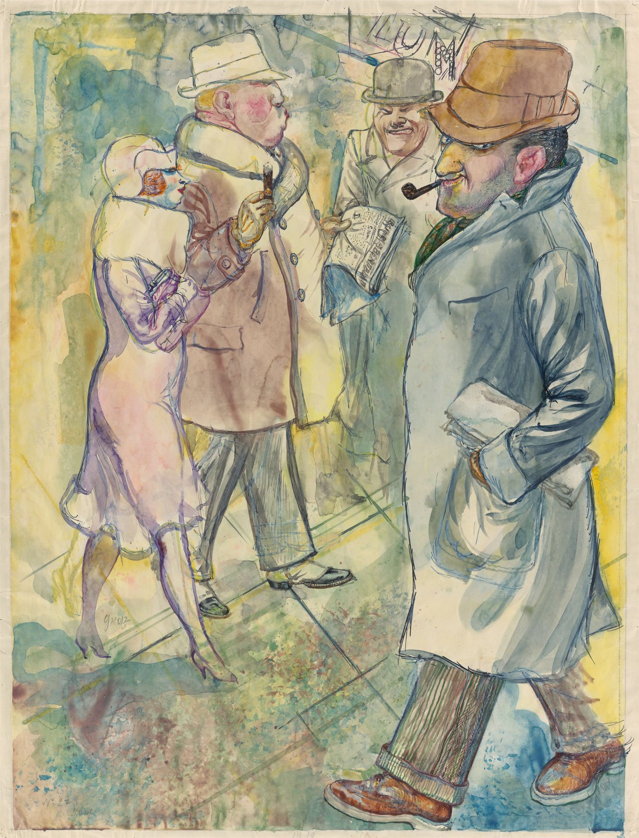 This picture shows the following artwork: George Grosz. ”Strasse, Berlin”. Circa 1929.