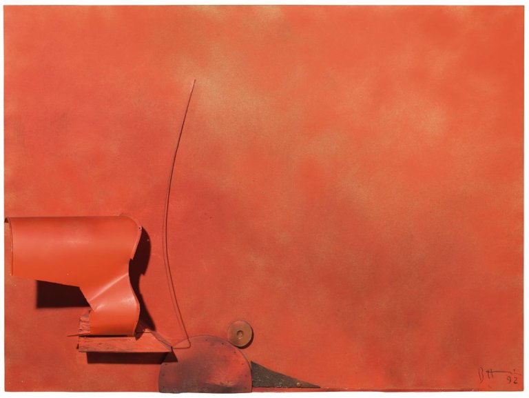 Auf diesem Bild ist das folgende Kunstwerk zu sehen: Bernhard Heiliger. „Ohne Titel (Reliefobjekt)“. 1992.