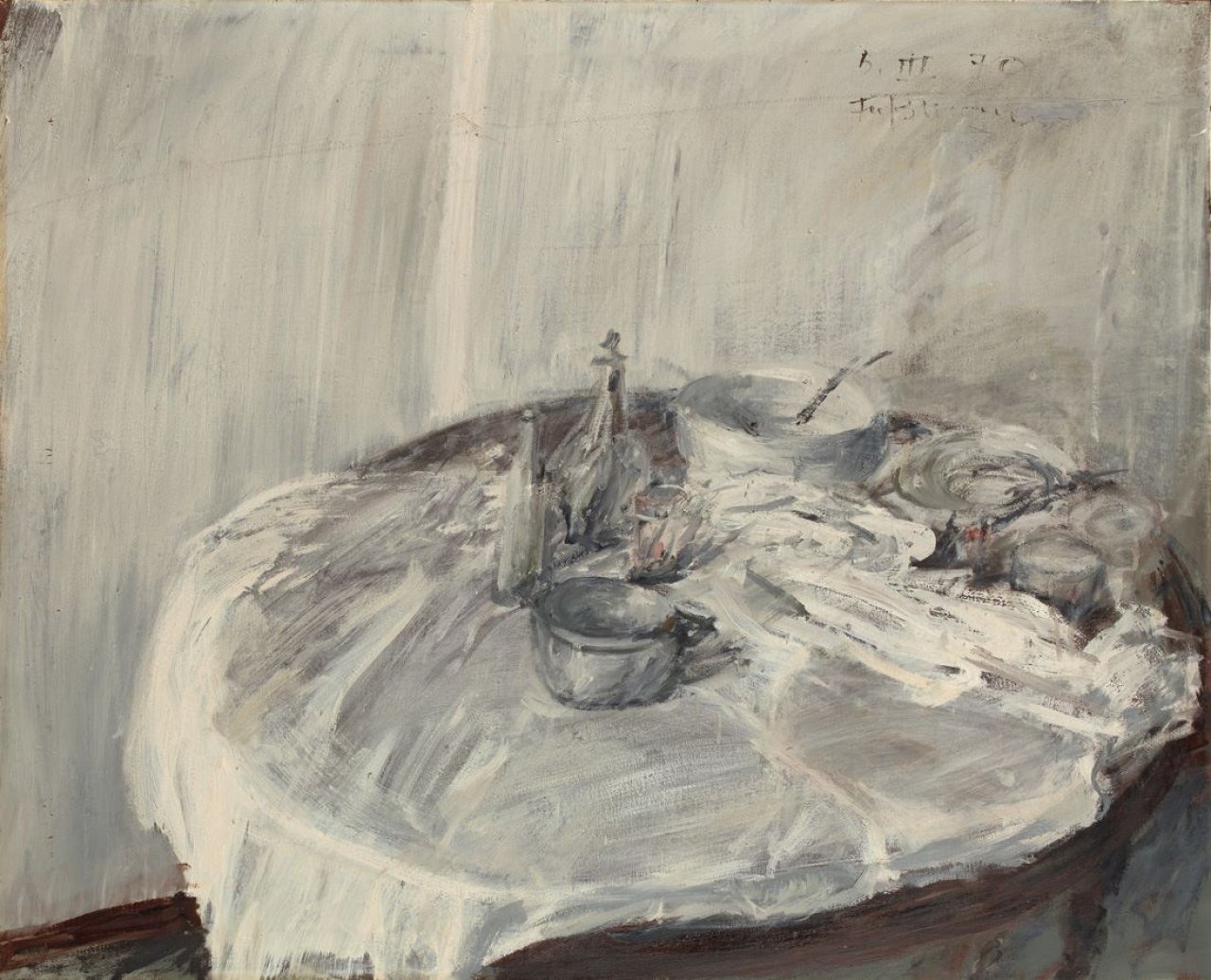 This picture shows the following artwork: Klaus Fußmann. Tischstilleben. 1970.