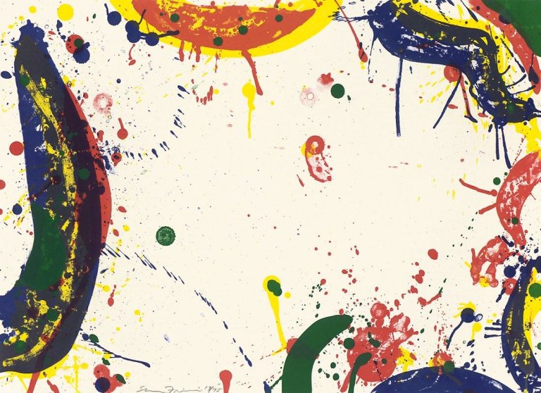 Auf diesem Bild ist das folgende Kunstwerk zu sehen: Sam Francis. „Sun up“. 1964.