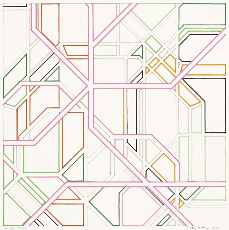 Auf diesem Bild ist das folgende Kunstwerk zu sehen: Sarah Morris. „United Talent“. 2006.