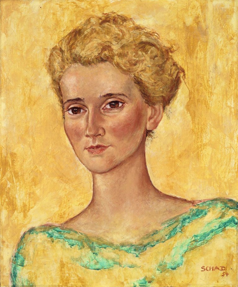 Auf diesem Bild ist das folgende Kunstwerk zu sehen: Christian Schad. „Porträt Ilse Eppig“. 1954.