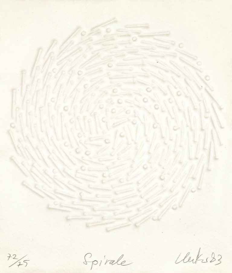 Auf diesem Bild ist das folgende Kunstwerk zu sehen: Günther Uecker. „Uecker“. 1983.