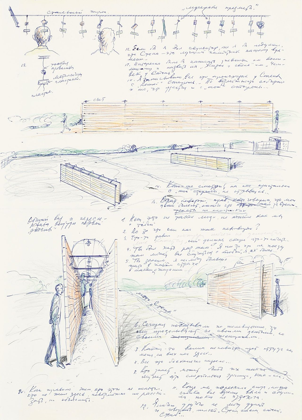 Auf diesem Bild ist das folgende Kunstwerk zu sehen: Ilya Kabakov. Erinnerung an die Angst. 1990.