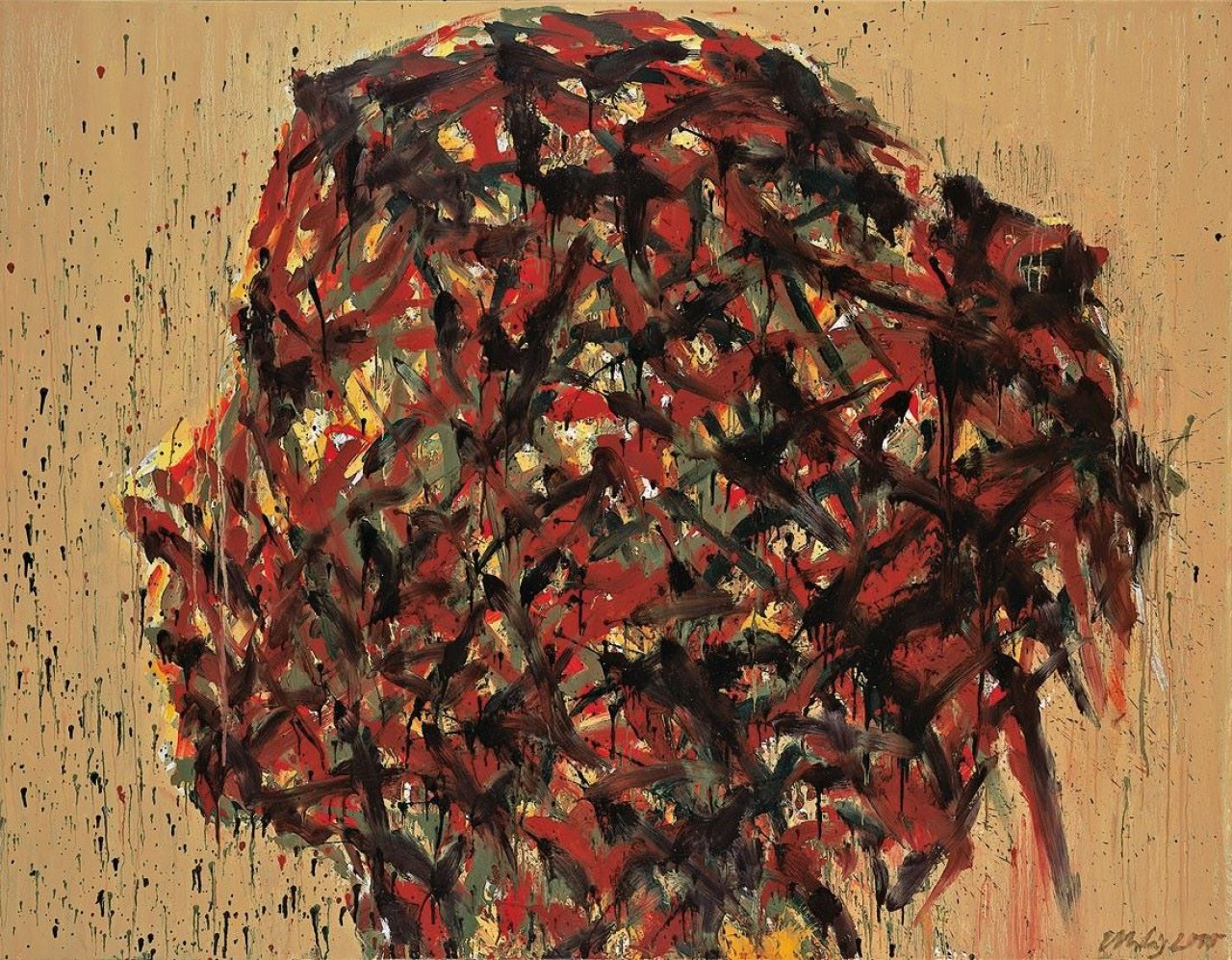 Auf diesem Bild ist das folgende Kunstwerk zu sehen: Max Uhlig. „Grosser seitlicher Frauenkopf RS“. 2000.