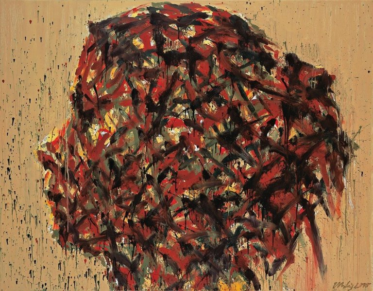 Auf diesem Bild ist das folgende Kunstwerk zu sehen: Max Uhlig. „Grosser seitlicher Frauenkopf RS“. 2000.