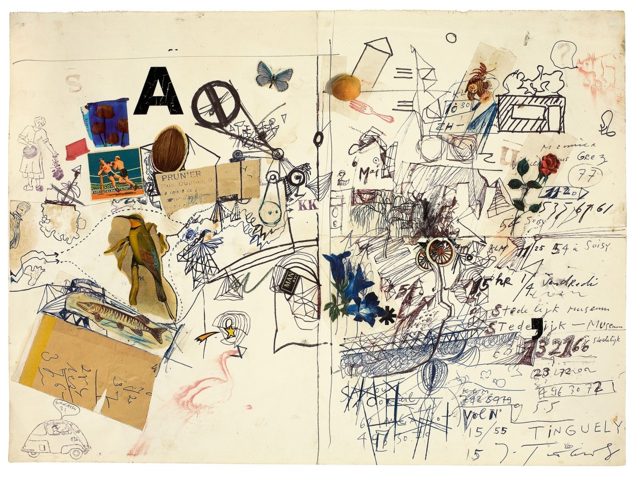 Auf diesem Bild ist das folgende Kunstwerk zu sehen: Jean Tinguely. „Prunier“. Um 1960.
