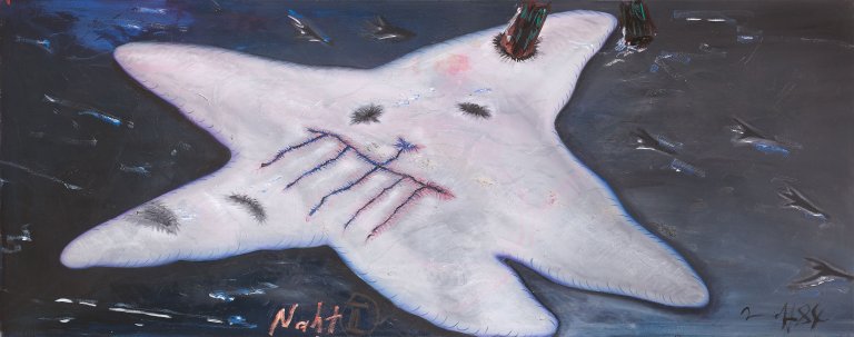 Auf diesem Bild ist das folgende Kunstwerk zu sehen: Jörg Immendorff. „Naht II“. 1984.