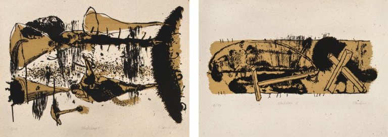 Auf diesem Bild ist das folgende Kunstwerk zu sehen: Neo Rauch. „Festung Blocksberg“. 1991.